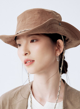 clásico原创设计防泼水户外渔夫帽透气遮阳帽小众四合扣牛仔帽子
