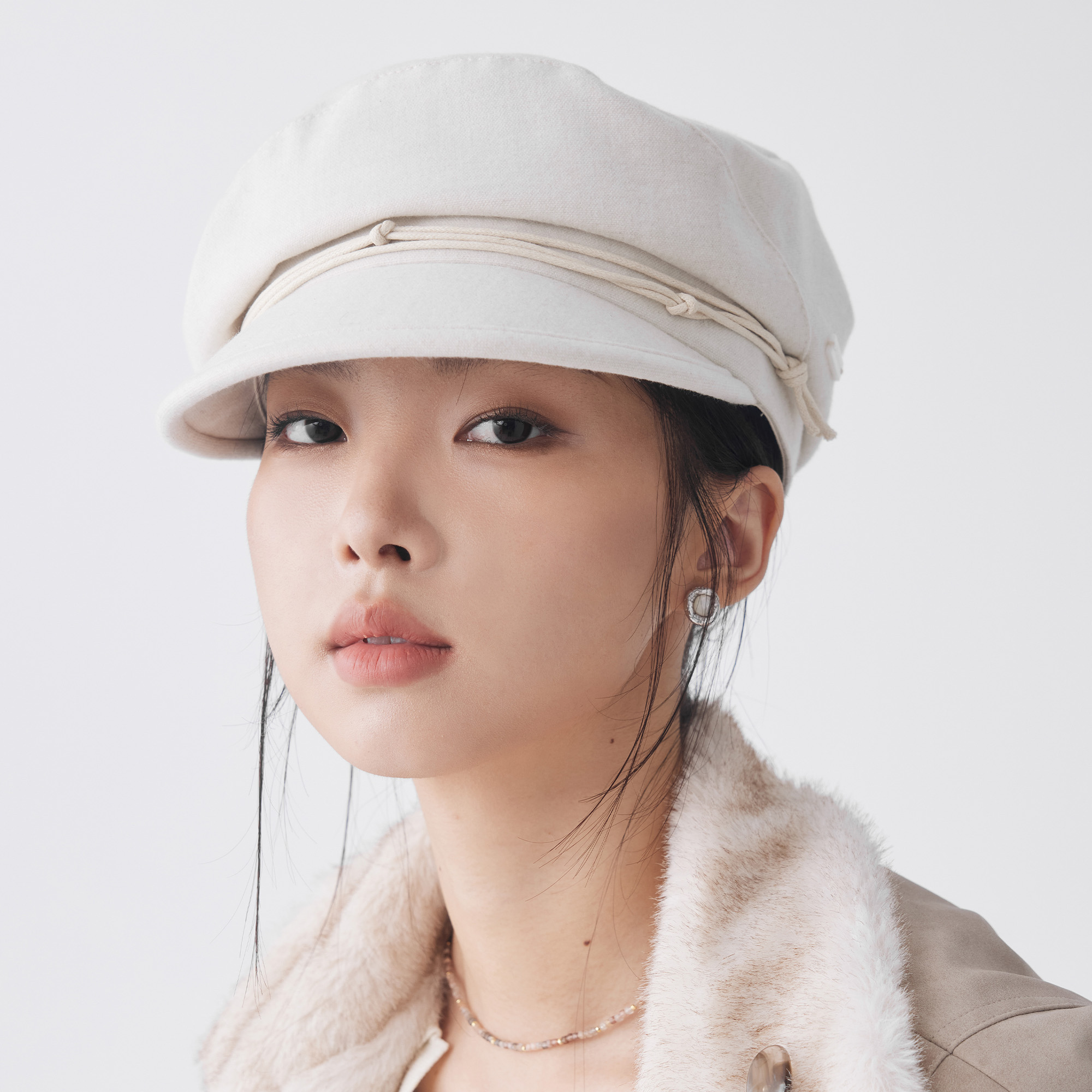 clásico织带平顶报童帽