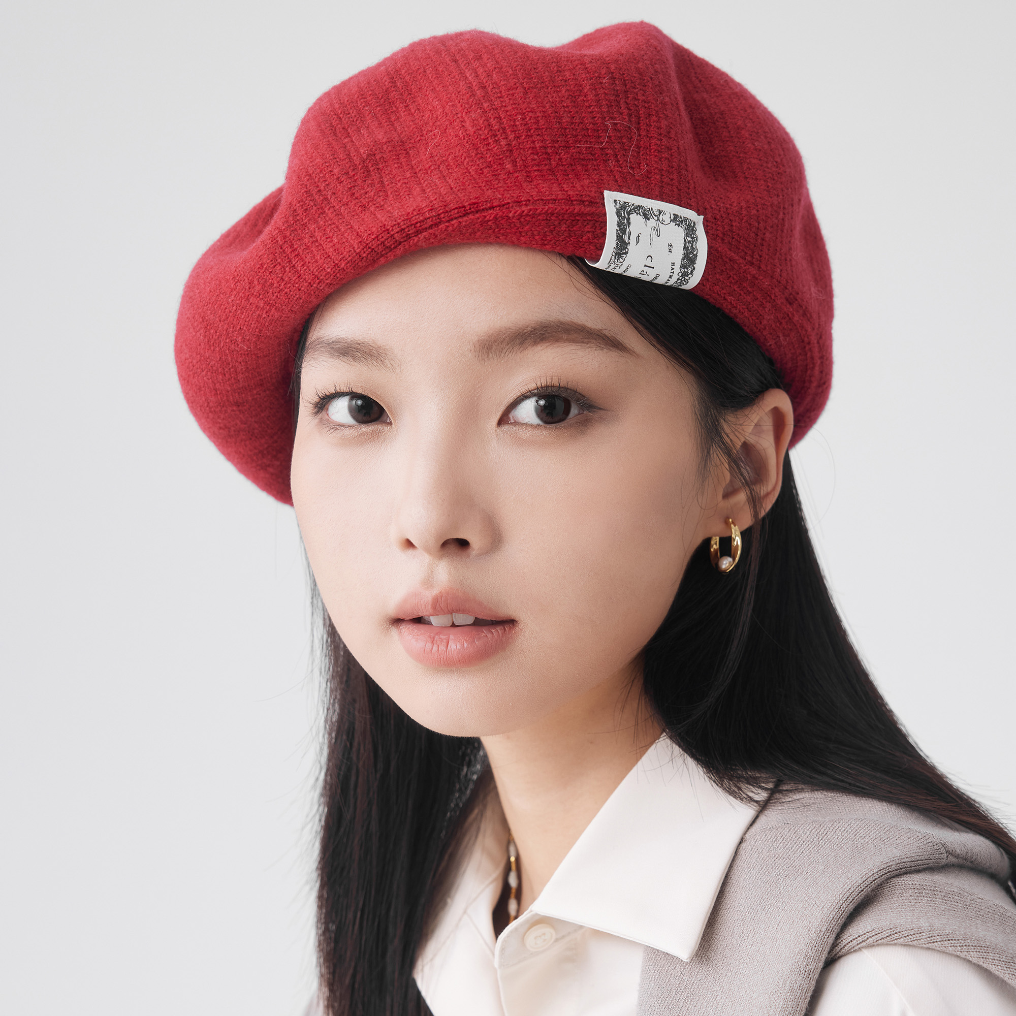 clásico针织羊毛贝雷帽