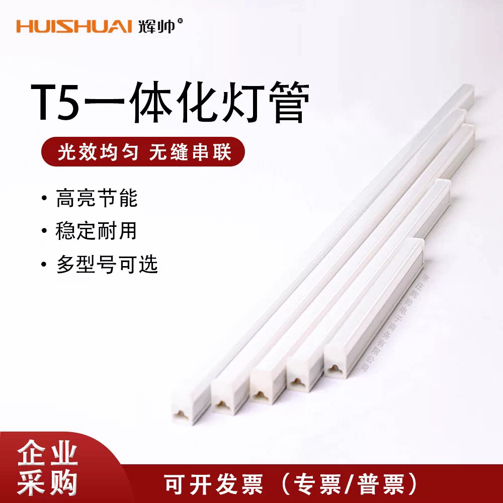 3C认证辉帅T5一体化支架灯管固定式LED灯架超亮日光灯支架