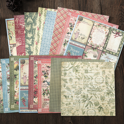 20张Stamperia手帐素材纸装饰画纸本圣诞日欢乐颂歌复古风欧美风