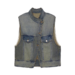 M27春秋立领牛仔马甲女宽松休闲百搭无袖马夹Z3C3009+Z3C3008