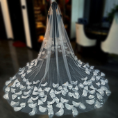 新娘结婚主婚纱头纱超仙森系梦幻长拖尾头纱婚礼拍摄2026春季 新品