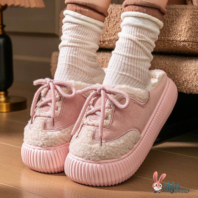 棉拖鞋女款冬季2025新款防滑厚底加绒保暖毛拖鞋冬天室内家居毛绒