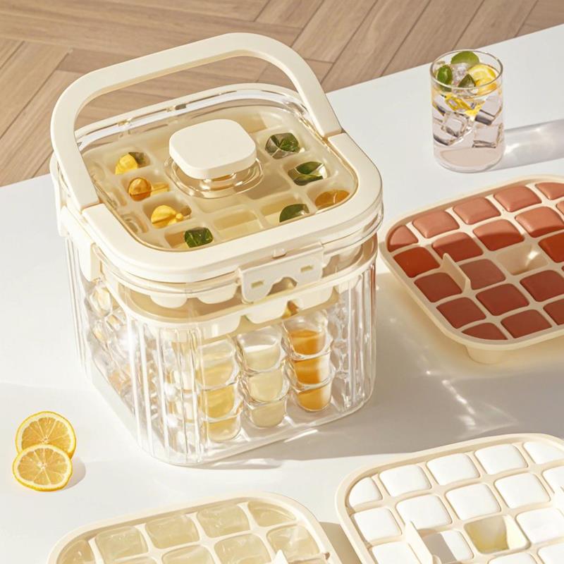 冰桶冰格保温制冰冷冻商用装冰块摆摊饮料透明储存储冰保温箱按压