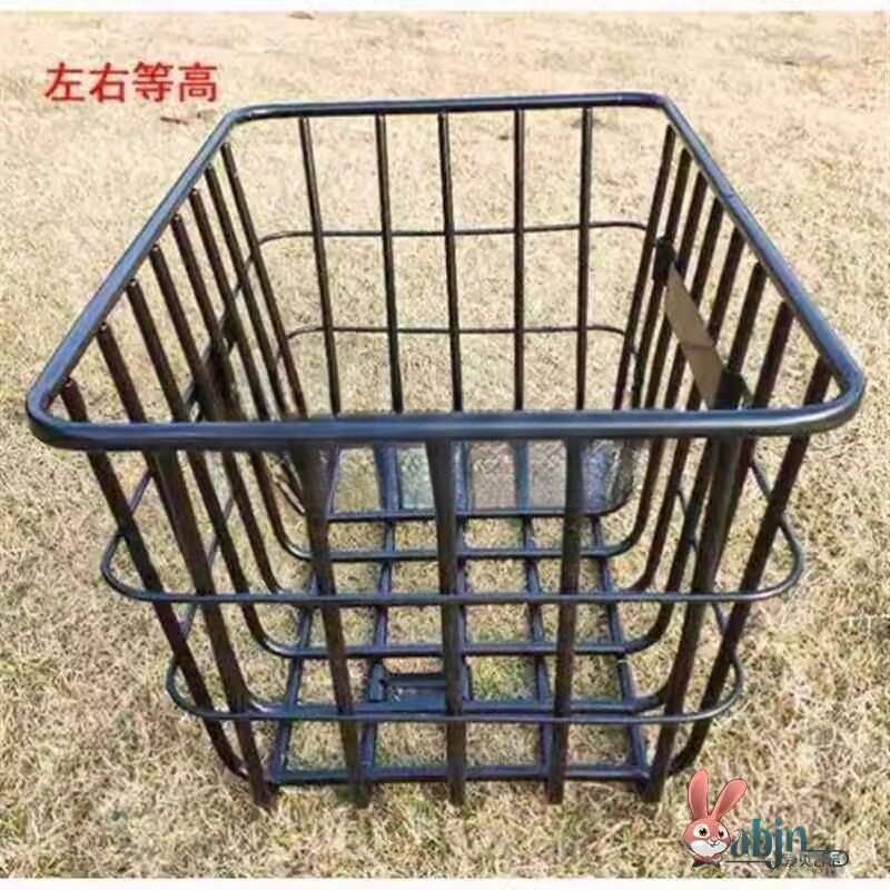 载重王车筐前置大号加粗电动车筐加厚无盖结实电瓶车拉货筐自行车