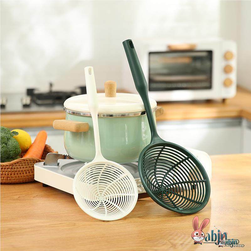 矽胶漏勺大号厨房家用耐高温拌面 面滤网沥水漏网捞水饺网塑料面