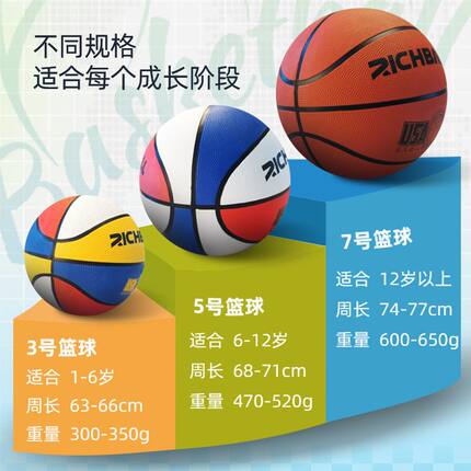 正品 3 5 7号橡胶篮球儿童青少年比赛训练专用耐磨防滑学生皮球