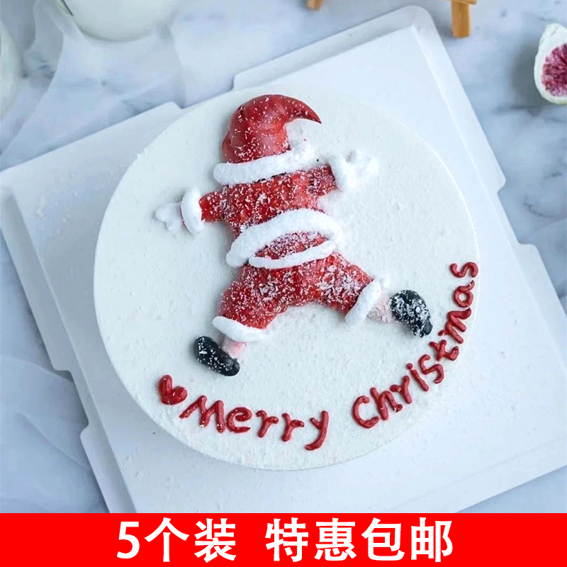 网红圣诞节烘焙蛋糕装饰软胶趴姿