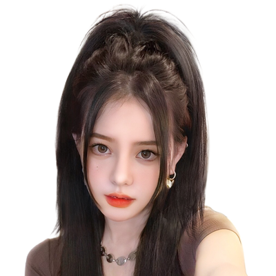 lsn洛丝娜半扎高马尾元气减龄