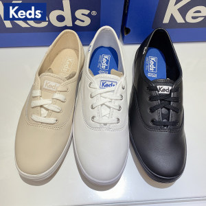 keds皮面经典款休闲风浅口女鞋