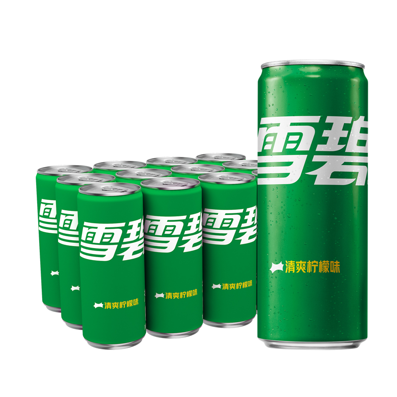 雪碧Sprite柠檬味汽 摩登罐330ml*24罐 新老包装随机发 咖啡/麦片/冲饮 碳酸饮料 原图主图