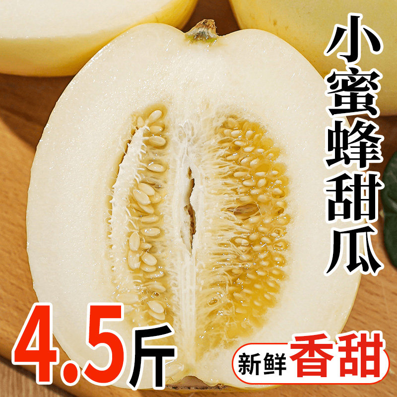 山东小蜜蜂甜瓜头茬冰糖脆甜瓜新鲜水果当季时令香瓜甜多汁现摘发