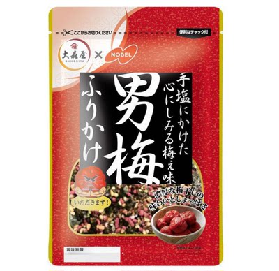 日本进口大森屋拌饭料梅子味小鱼