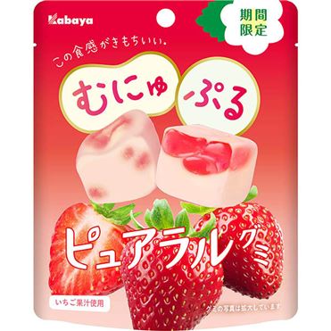日本进口Kabaya卡巴也苹果葡萄水果汁夹心棉花软糖果58g人气网红