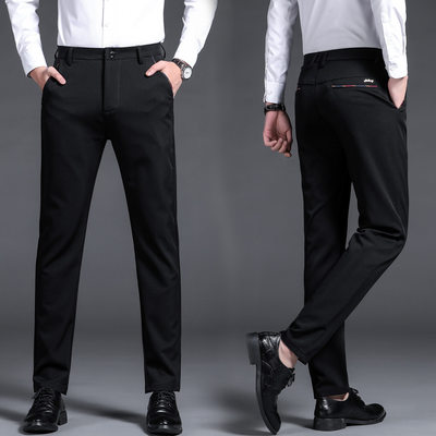 2021夏季新款男裤免烫弹力商务休闲裤直筒西裤男式长裤子