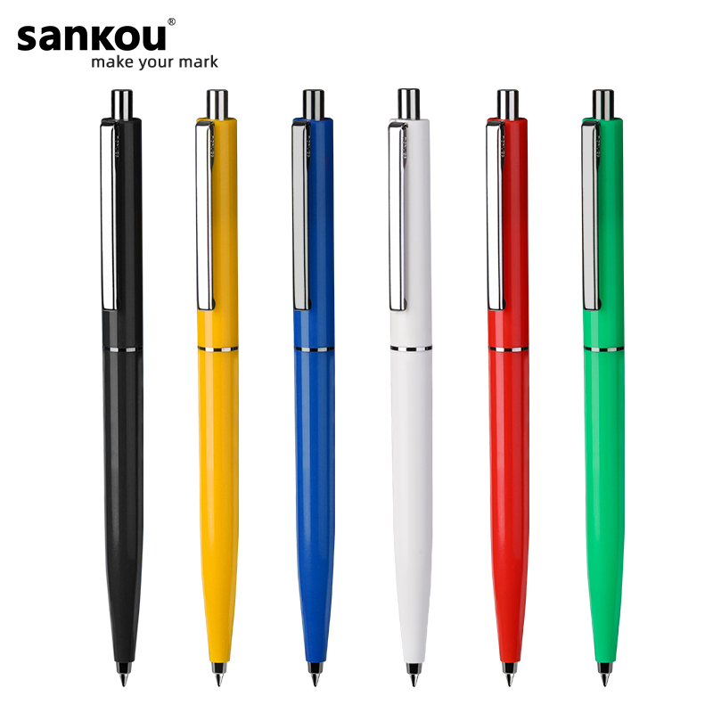 sankou巨能写圆珠笔按压式