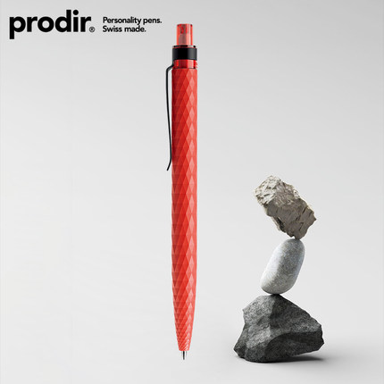【私人定制】瑞士进口钻石切面石头签字笔商务女士 QS01金属中性笔黑色0.5 prodir金属签字笔高颜值文具礼品