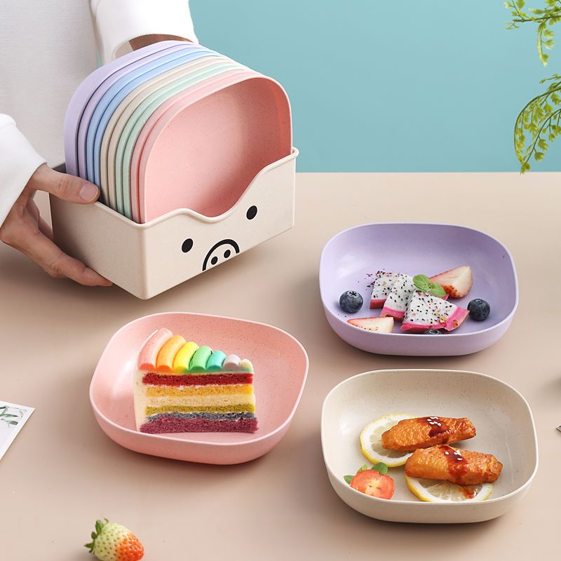 【1个装】小麦秸秆吐骨碟家用新款创意卡通可爱餐桌渣盘居家日用