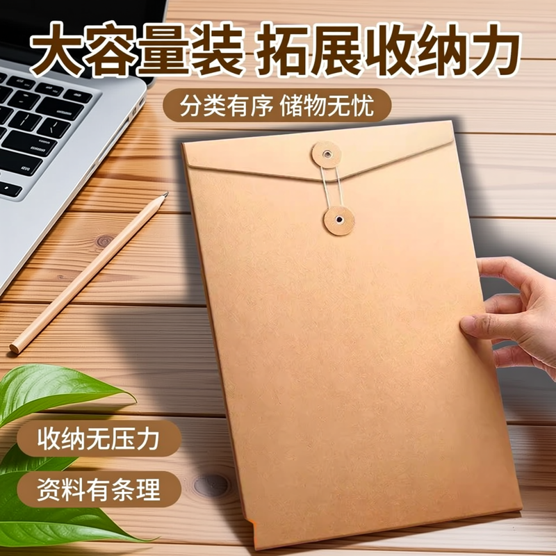 50个装牛皮纸档案袋A4空白无字信封文件袋加厚资料袋标书袋投标袋合同资料袋大容量分类收纳办公资料有序,文具电教/文化用品/商务用品,文件袋/资料袋/试卷收纳袋,淘宝优惠券,粉丝福利购,淘宝优惠卷