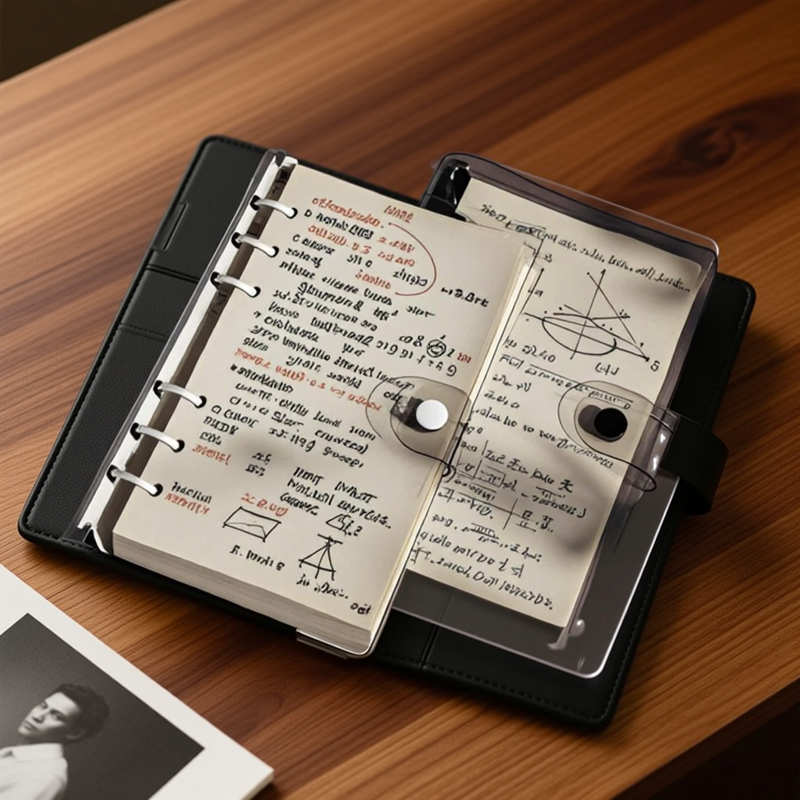 a6透明软壳活页本可拆卸扣环