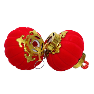 植绒小红灯笼挂饰创意盆景红灯笼小挂件新年迷你树上装饰场景挂饰