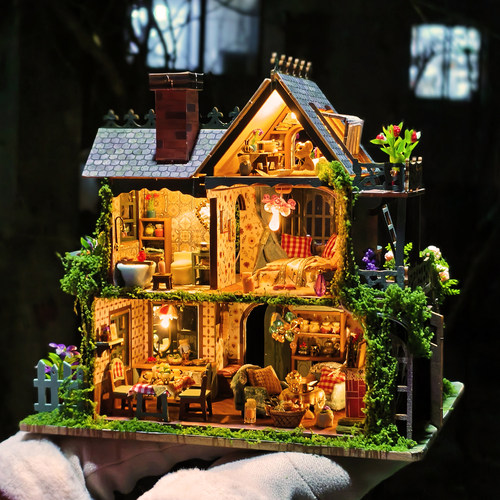 diy小屋精灵花园微缩场景小房子