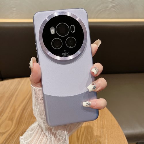 适用Magic7素皮拼接创意高级感