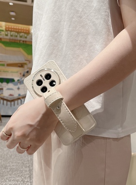 X70适用华为mate80/50Epro手机壳Pura80手腕带70新nova14全包60荣耀400magic7奢华10皮质90网红x60女潮4pro30