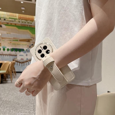 适用皮纹山茶花手腕带