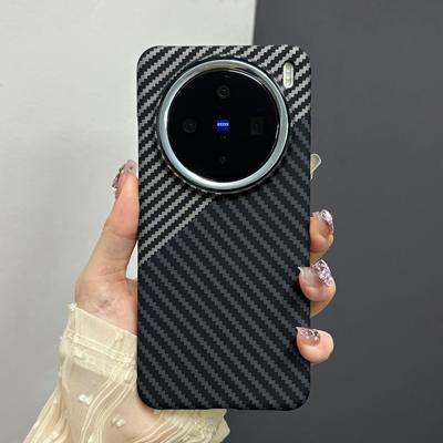适用于vivo半包碳纤维纹保护套