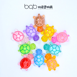 夜光彩色小乌龟动物模型小摆件迷你海龟公仔网红盲袋玩偶发光玩具