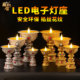 插电仿真火焰蜡烛台 树脂掐丝充电长明灯底座 藏式 LED电子酥油灯