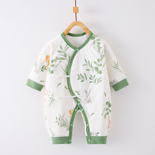 新生儿夹棉哈衣40克夹棉秋冬无骨