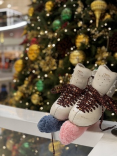 圣诞节鞋带冬季创意个性雪花适配花样滑冰冰鞋专用鞋带加长260