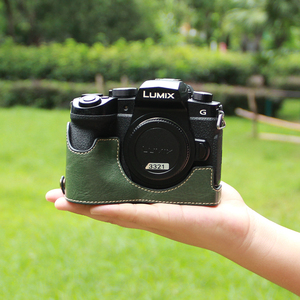 适用松下G95D G85微单GF2 1 5 GX9 G9 S9保护套G97 G7 G100D 底座 S5m2相机包GH6 S5皮套LX10半套GF10  LX100