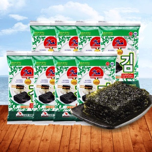 九日迷你海苔2g*8袋韩国进口零食包饭儿童拌饭寿司海苔即食紫菜片