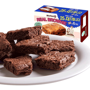 韩国进口好丽友market o布朗尼蛋糕120g抹茶味夹心蛋糕点心小零食