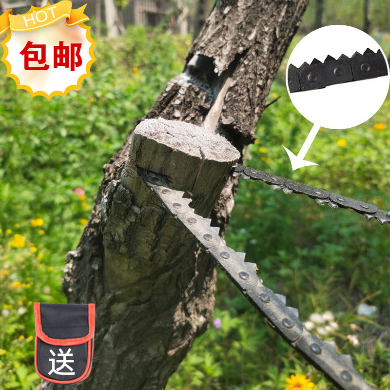 钢丝锯野外求生线锯便携口袋锯手拉手工链锯条折叠锯绳锯子园林锯