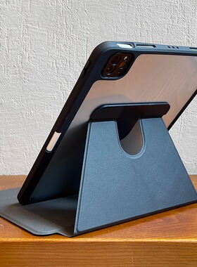 720旋转适用苹果2024ipadpro保护套air6平板9.7带笔槽10.2寸防弯透明4亚克力12.9代包边mini5外软壳2018简约3