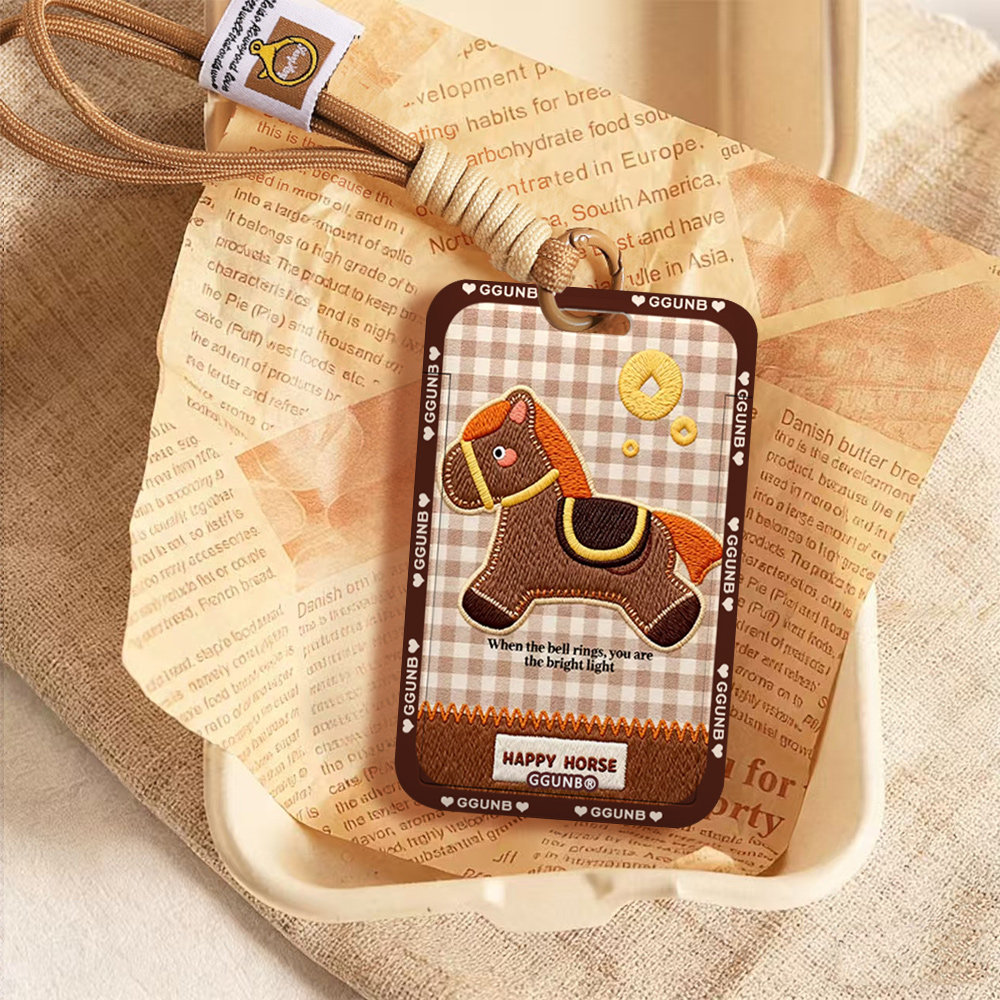 棕白格纹橙鬃毛棕马门禁学生滑盖卡套饭卡地铁电瓶车小区卡包学生卡公交卡身份证件门禁卡工作证件套便携方便,文具电教/文化用品/商务用品,卡套/证件套,淘宝优惠券,粉丝福利购,淘宝优惠卷