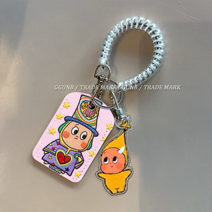 脑子筒帽听诊器小人门禁水滴小卡套钥匙扣迷你NFC感应小区公交卡交通电梯IC卡防摔保护套