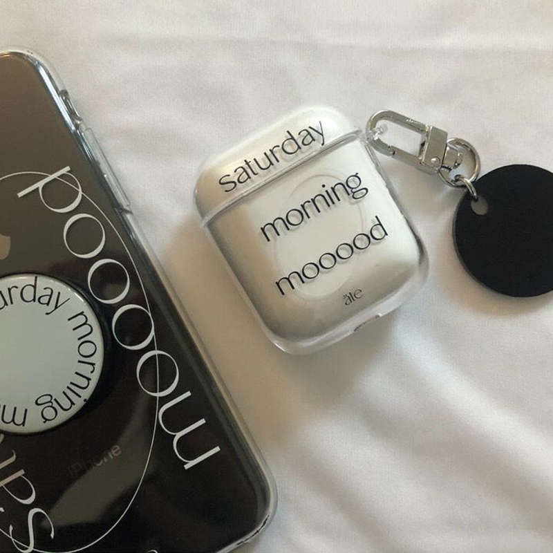 字母morning适用小米3pro降噪耳机保护套透明红米Buds5/4/3蓝牙保护壳buds4pro软air2SE降噪3耳机壳Dots3