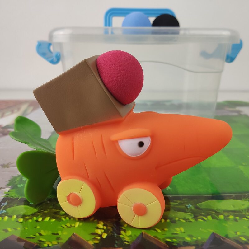 大号植物大战僵尸玩具软胶胡萝卜战车加农炮胡萝卜导弹车弹射炮弹