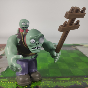 大号植物大战僵尸玩具全套巨人僵尸可弹射小鬼海盗机甲僵王博士
