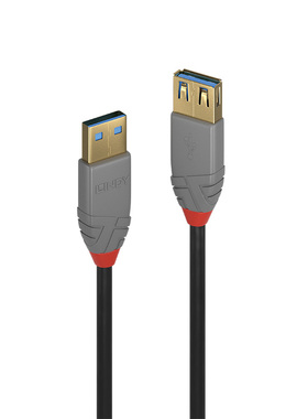 德国LINDY USB3.0公对母数据延长线高速稳定电脑网卡工业级低延迟