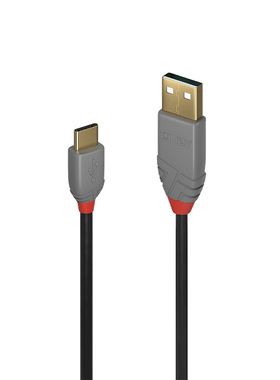 德国LINDY USB2.0A转C镀金接口数据线机械键盘智能手机平板充电线