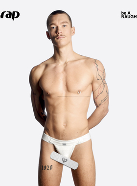 Trap「玩味」系列男式可拆卸体育生白袜双丁内裤-原味白