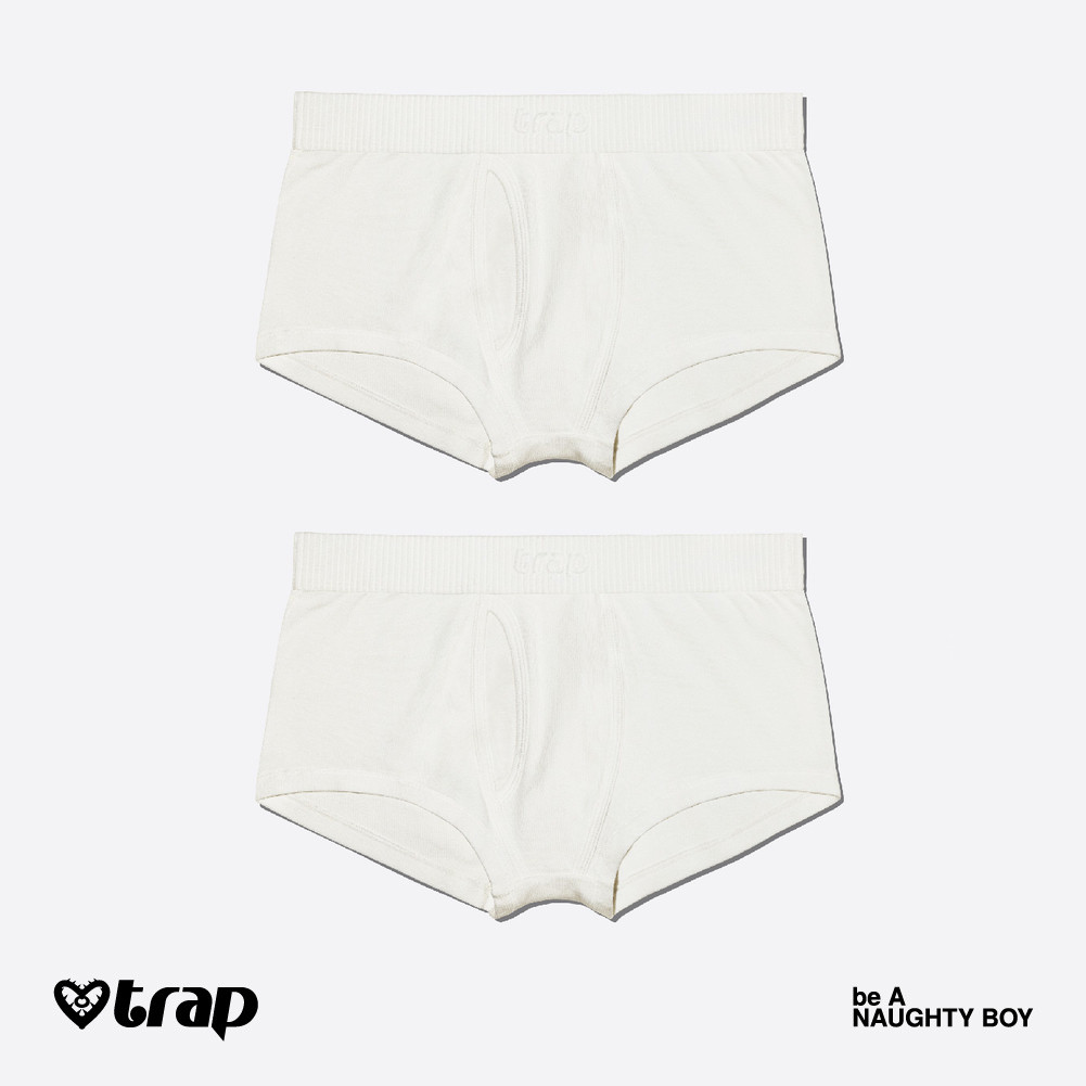 【两件组】Trap「玩味」系列男式超薄透气弹力罗纹平角内裤