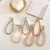 精致奢华高级感水晶珠子手工串珠链条手机壳手腕带短款 便携手链C7 挂绳汽车钥匙扣ccd相机挂件手机链网红女款